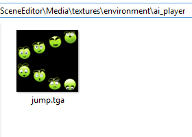 Creating new game scene in fle game engine - the scenes editor Scene Editor 1.0.2 - adding gaming resource descriptions - Jumped Ball Sprite