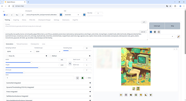Stable Diffusion Web UI Forge ������� ������ 2024-Aug-10 - ��������� ��������� ��� ��������� ����������� - �������� 1 - ������� � ������
