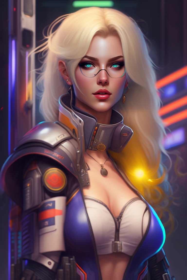 ������� ���������� ��������������� �����-����� lexica.art �� �������: cyberpunk girl full body - ������� 2