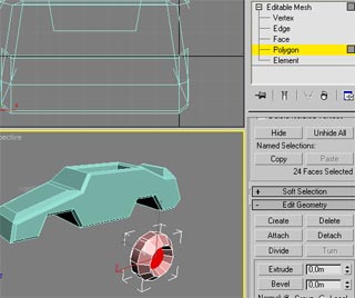 процесс создания колеса из цилиндра при помощи Bevel