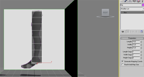 8 ��������� �� ������ 
      - Height Segments = 8