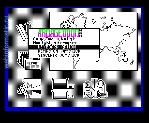 Armageddon Man, The | ZX Spectrum | strategy game | Martech Games Ltd, 1987 play online  