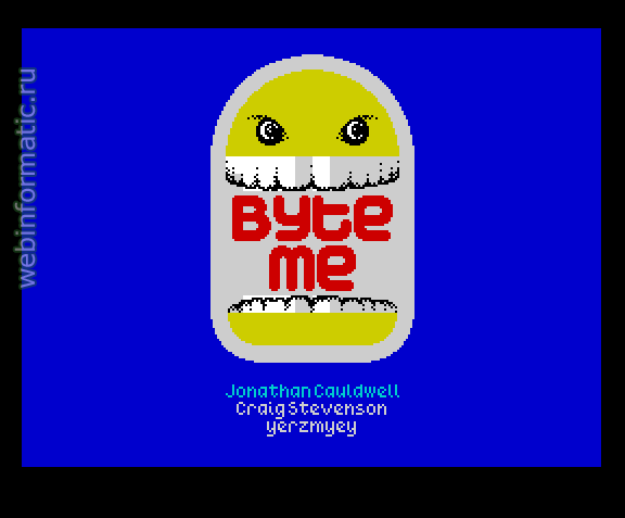 Byte Me | ZX Spectrum | arcade game | Jonathan Cauldwell, 2011 play online  