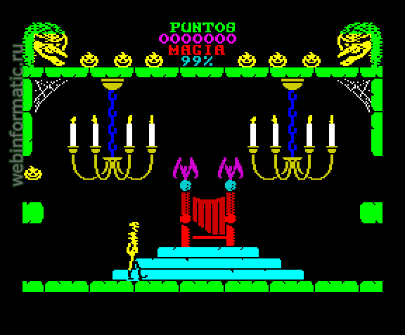 Cauldron II: The Pumpkin Strikes Back | ZX Spectrum | quest game | Palace Software, 1986 play online  