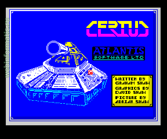 Cerius | ZX Spectrum | shooter game | Atlantis Software Ltd, 1988 play online  