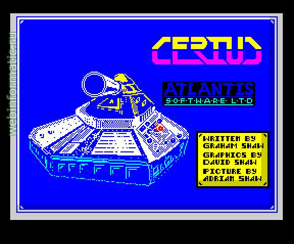 Cerius | ZX Spectrum | shooter game | Atlantis Software Ltd, 1988 play online ������ ������