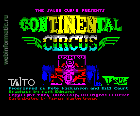Continental Circus | ZX Spectrum | race game | Virgin Mastertronic Ltd, 1989 play online ������ ������