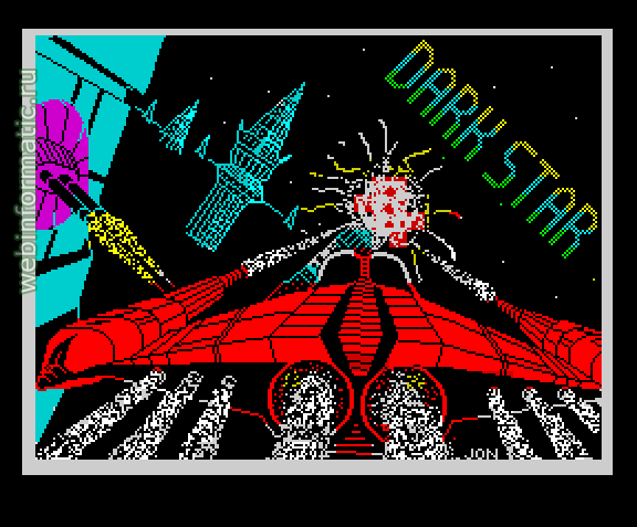 Dark Star | ZX Spectrum | shooter game | Design Design Software, 1984 play online ������ ������