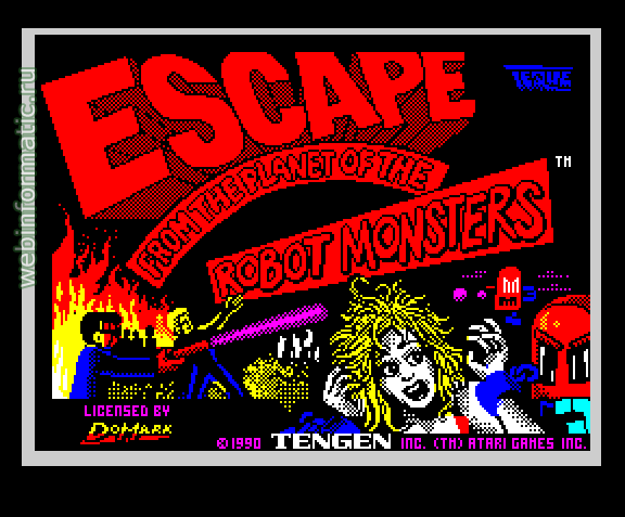 Escape from the Planet of the Robot Monsters | ZX Spectrum | quest game | Domark Ltd, 1990 play online ������ ������