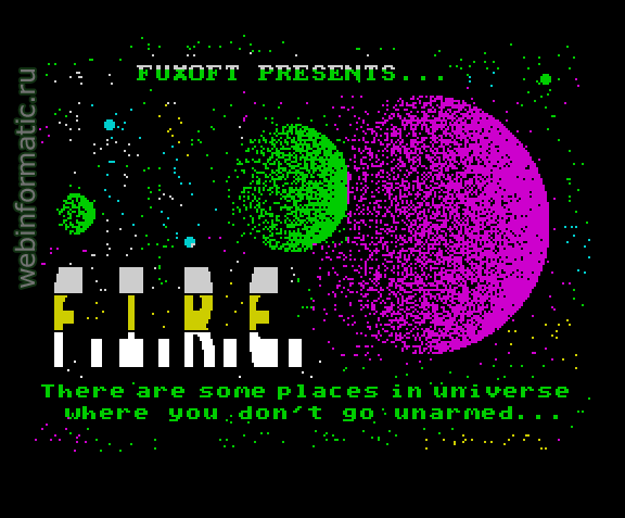 F.I.R.E. | ZX Spectrum | shooter game | Fuxoft, 1988 play online ������ ������