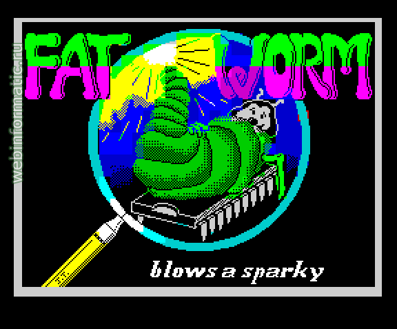 Fat Worm Blows a Sparky | ZX Spectrum | maze game | Durell Software Ltd, 1986 play online  