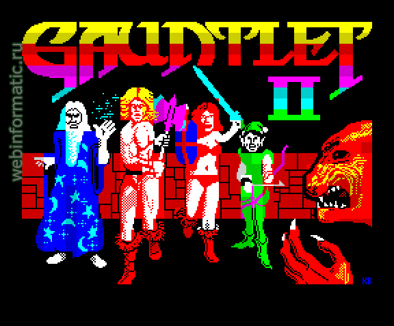 Gauntlet II | ZX Spectrum | maze game | US Gold Ltd, 1988 play online  