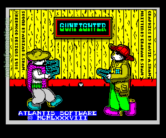 Gunfighter | ZX Spectrum | arcade game | Atlantis Software Ltd, 1988 play online ������ ������