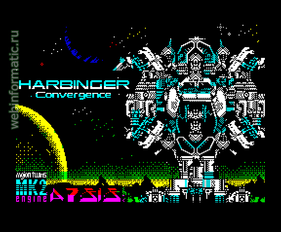 Harbinger - Convergence | ZX Spectrum | game | Cthonian Godkiller, 2016   / play online