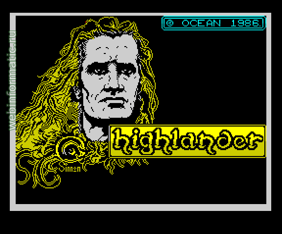 Highlander | ZX Spectrum | fighting game | Ocean Software Ltd, 1986 play online  