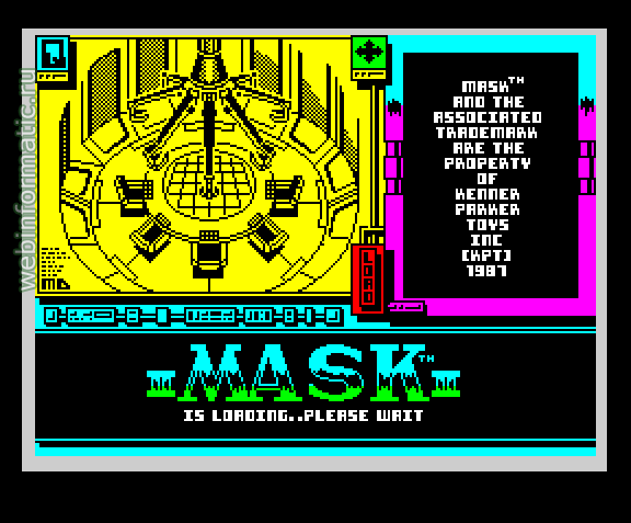 MASK II | ZX Spectrum | arcade game | Gremlin Graphics Software Ltd, 1987 play online  