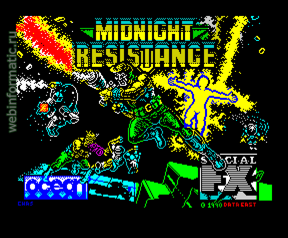 Midnight Resistance | ZX Spectrum | shooter game | Ocean Software Ltd, 1990 play online ������ ������