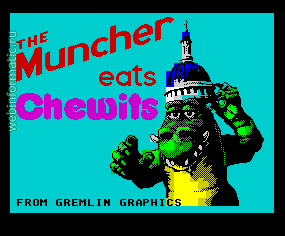 Muncher, The | ZX Spectrum | arcade game | Gremlin Graphics Software Ltd, 1988 play online  