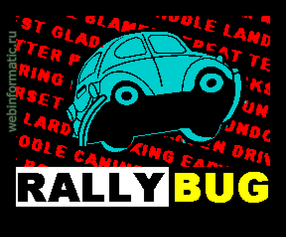Rallybug | ZX Spectrum | arcade game | Jonathan Cauldwell, 2008 play online  