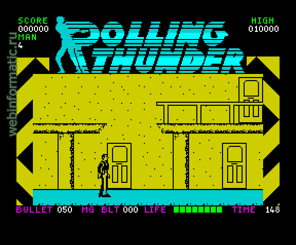 Rolling Thunder | ZX Spectrum | arcade game | US Gold Ltd, 1988 play online  
