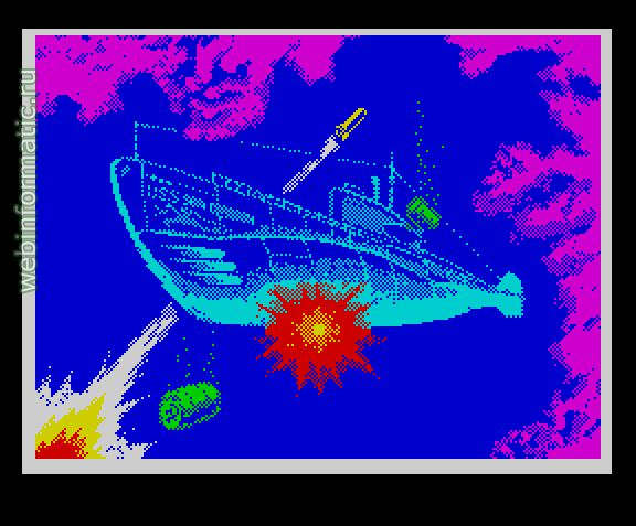 Sea Dragon | ZX Spectrum | shooter game | Andrew Zhiglov, 2010 play online ������ ������