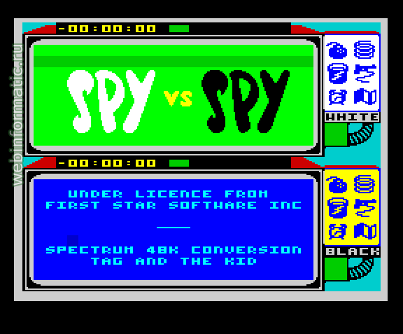 Spy vs Spy | ZX Spectrum | arcade game | Beyond Software, 1985 play online  