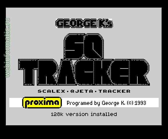 SQ-Tracker | ZX Spectrum | music editor | Proxima Software, 1993 play online ������ ������