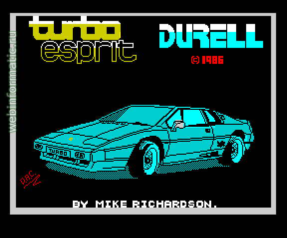 Turbo Esprit | ZX Spectrum | race game | Durell Software Ltd, 1986 play online  