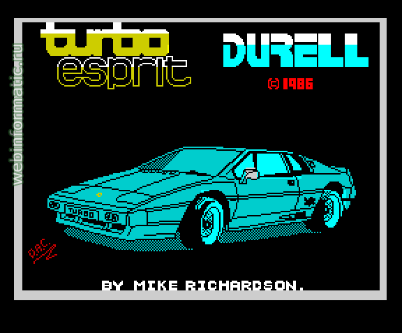 Turbo Esprit | ZX Spectrum | race game | Durell Software Ltd, 1986 play online ������ ������