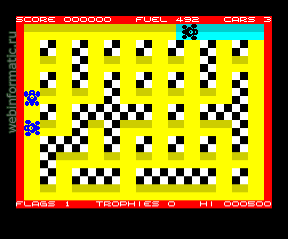 Turbomania | ZX Spectrum | race game | Jonathan Cauldwell, 2005 play online ������ ������