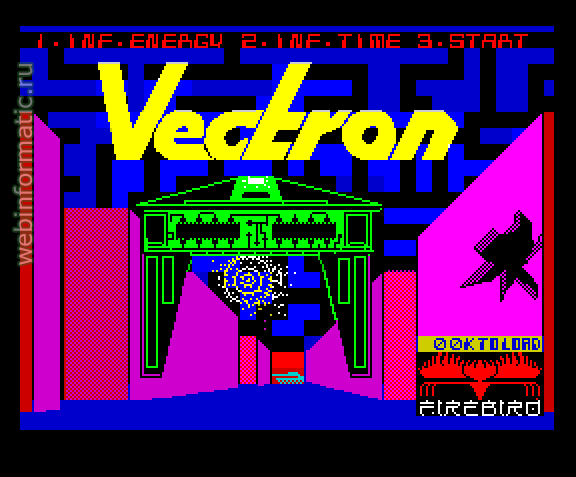 Vectron | ZX Spectrum | shooter game | Insight Software, 1985 play online ������ ������