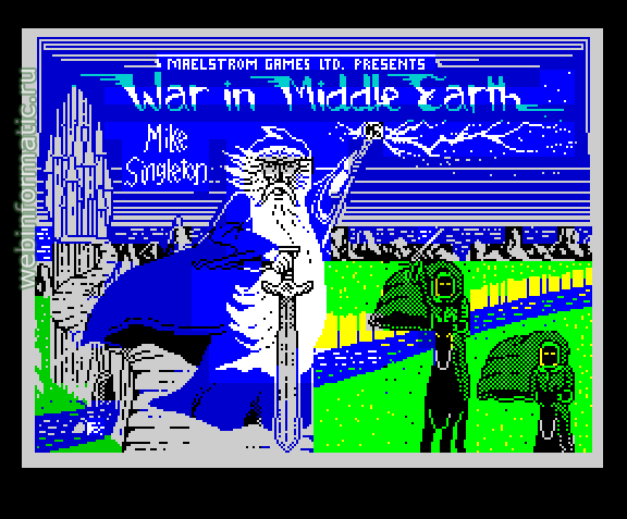 War in Middle Earth | ZX Spectrum | strategy game | Melbourne House, 1989 play online  