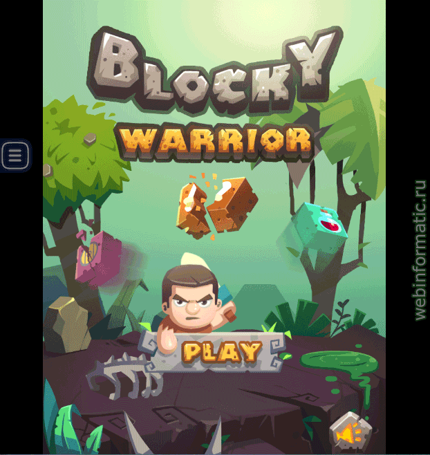 Blocky Warrior | match 3 play online ������ ������