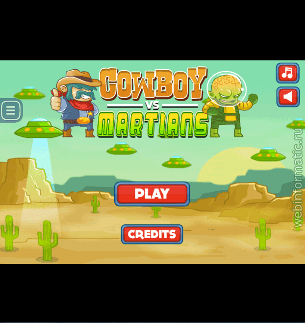 Cowboy VS Martians | angle shooter play online ������ ������