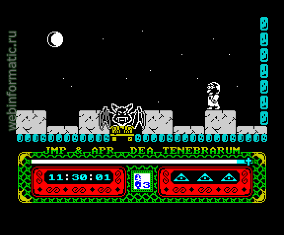 Dea Tenebrarum | ZX Spectrum | arcade game | System 4, 1988 play online ������ ������