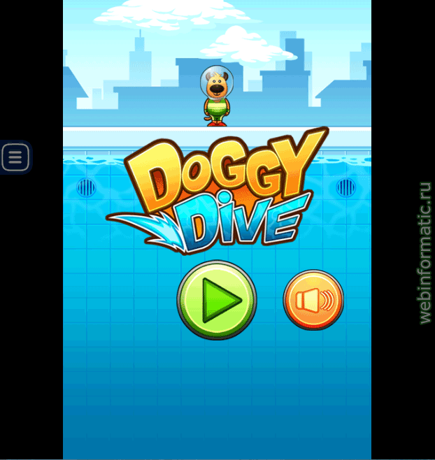Doggy Dive | arcade play online ������ ������