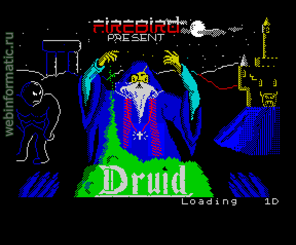 Druid | ZX Spectrum | quest game | Firebird Software Ltd, 1986 play online ������ ������