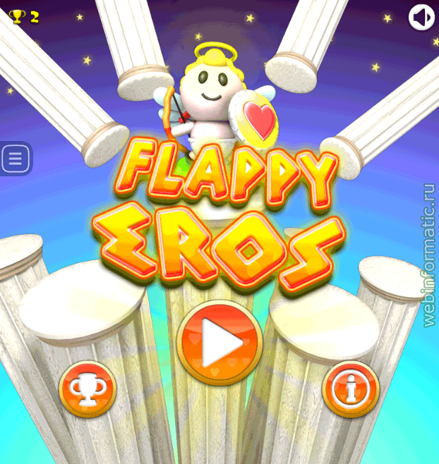 Flappy Eros | clicker play online ������ ������