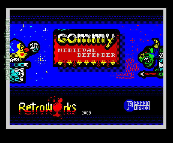 Gommy, Defensor Medieval | ZX Spectrum | arcade game | RetroWorks, 2009 play online ������ ������
