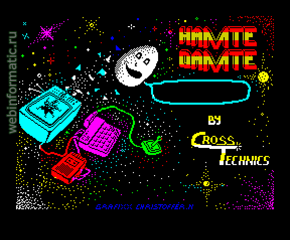 Hamte Damte | ZX Spectrum | arcade game | Cross Technics, 1988 play online ������ ������