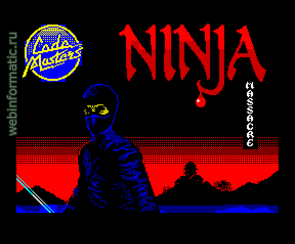 Ninja Massacre | ZX Spectrum | maze game | Code Masters Ltd, 1989 play online играть онлайн