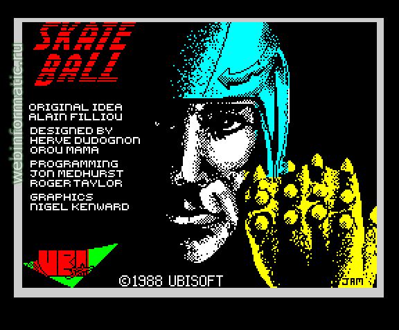 Skateball | ZX Spectrum | arcade game | Ubi Soft Ltd, 1988 play online  