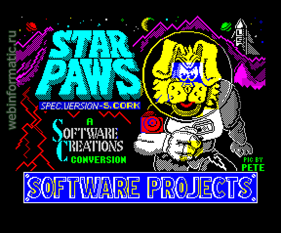 Star Paws | ZX Spectrum | arcade game | Software Projects Ltd, 1988 play online  