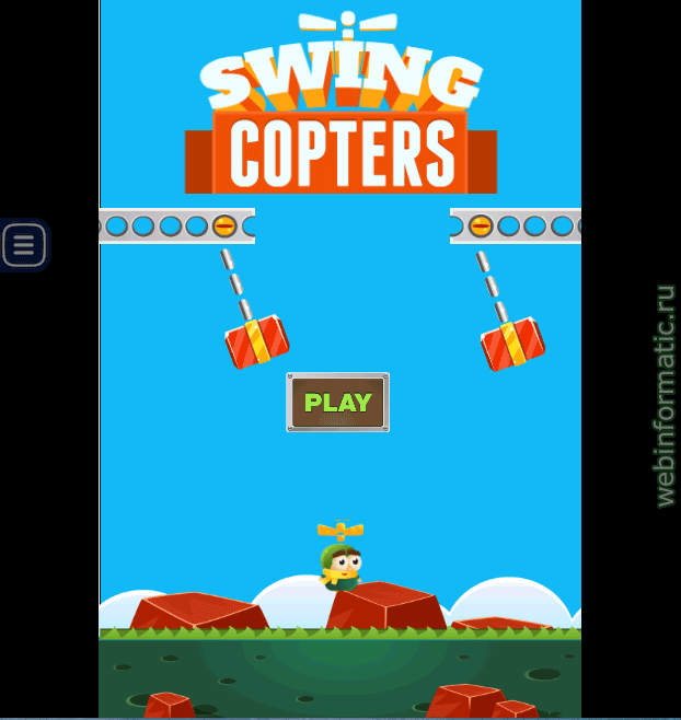 Swing Copters | clicker play online  